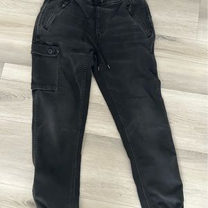 Joe’s black denim joggers, vintage look size medium